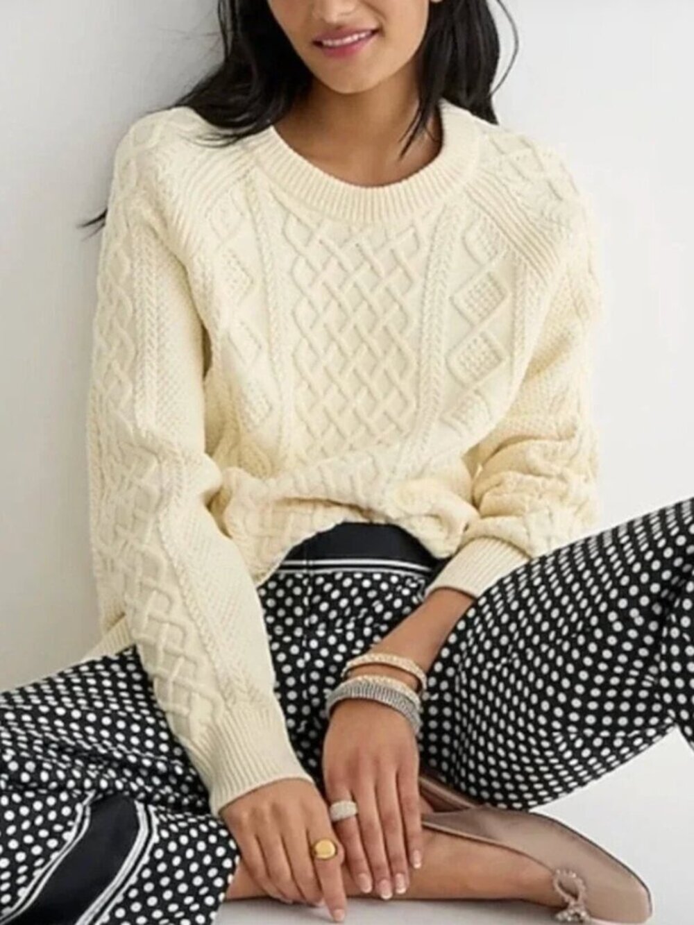 J. Crew Fisherman Chunky sweater